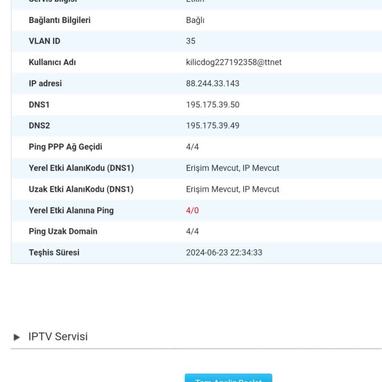 Türk Telekom Ping Sorunu Genel Arıza