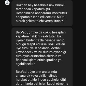 Betvadi Ödeme Yapmıyor. Kazanç Sağladığınız Zaman Bahane Buluyor