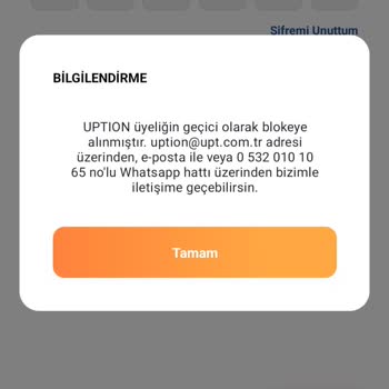 UPTION Hesabıma Bloke Kondu Ve Param İçinde Kaldı