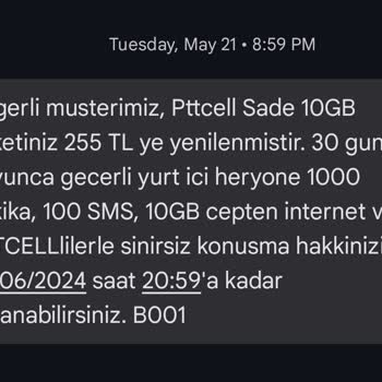 Pttcell Paket Bitmeden Haksız Bir Şekilde Paramı Çekiyor!