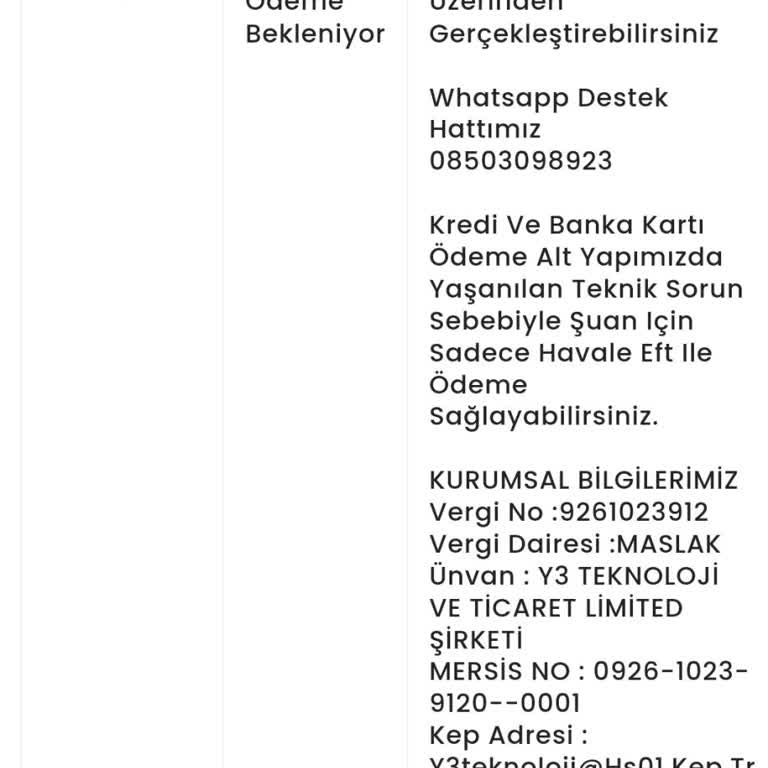 Geldimarket 23 Mayıs'ta Sipariş Edilen Ve Hale Kargolanmayan Paket!
