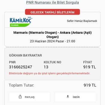 Kamil Koç Marmaris-Ankara Seyahatinde Yaşanan Sorunlar