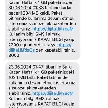 Turkcell İnternet Hemen Bitmesi Ve İade Edilmesi