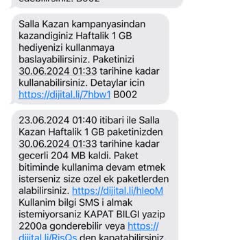 Turkcell İnternet Hemen Bitmesi Ve İade Edilmesi