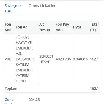 Türkiye Hayat Emeklilik 224 TL Paramı İptal Ederseniz Sevinirim