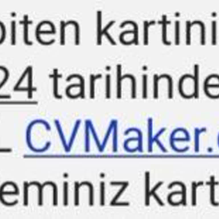 CV Maker Habersizce Para Çekti