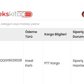 İndeks Kitap Ürünümün Teslim Edilmemesi