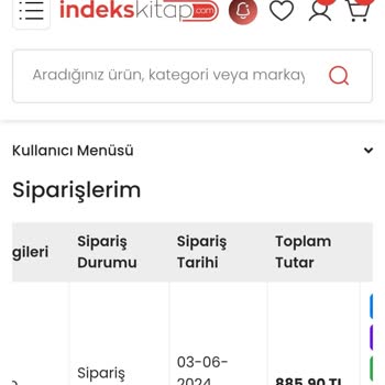 İndeks Kitap Ürünümün Teslim Edilmemesi