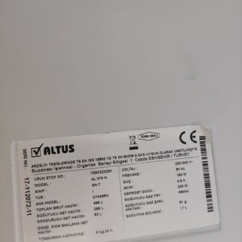 Altus Buzdolabı Baş Belası.