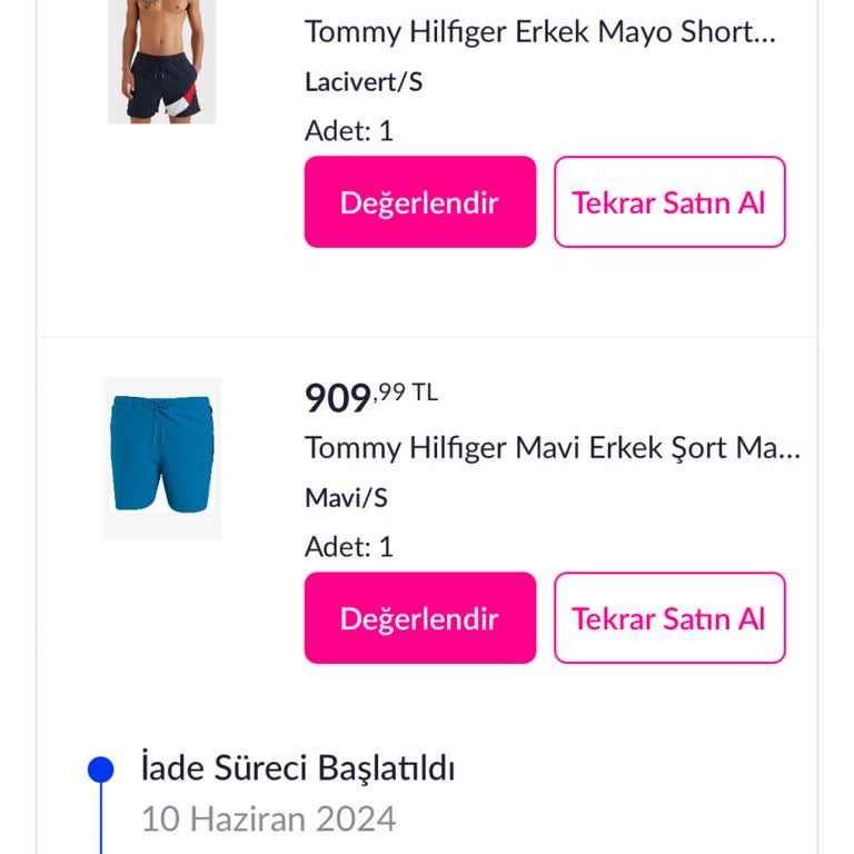 Boyner Deniz Şortu İadesi