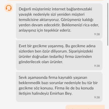 Trendyol'dan Sipariş Edilen Koruma Demiri Teslim Edilmiyor