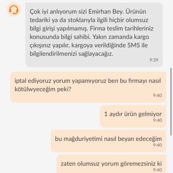 Trendyol'dan Sipariş Edilen Koruma Demiri Teslim Edilmiyor