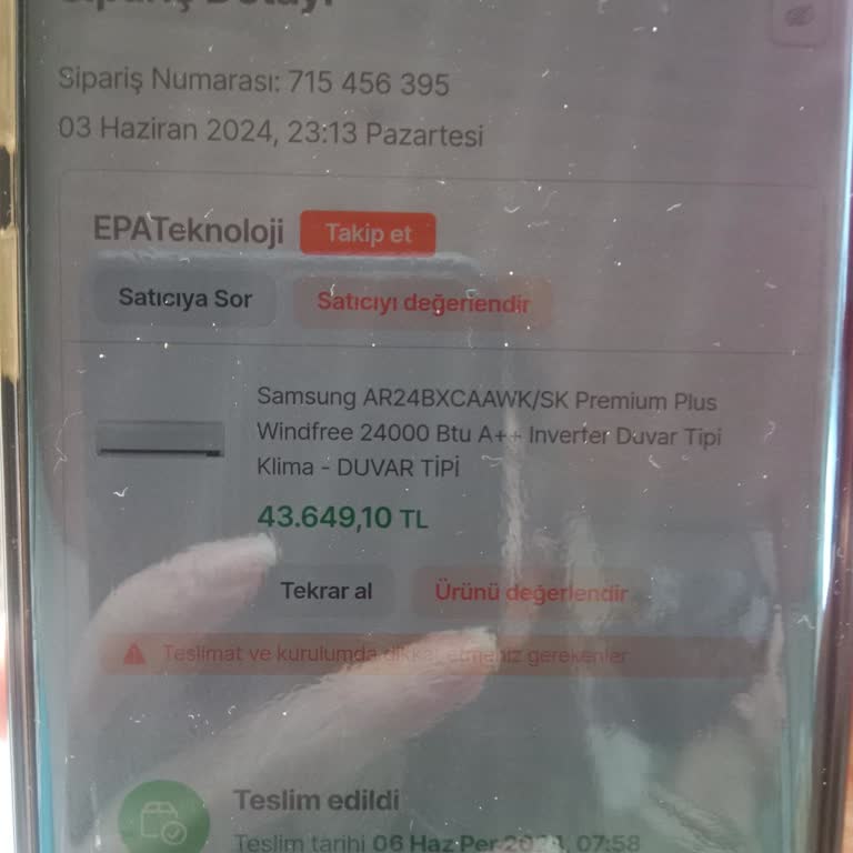 Samsung Klimayı Takmaya Gelmiyor