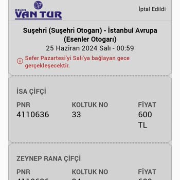 Obilet.com Otobüs Biletimi Kendi İptal Ediyor, Mağduriyet İade Yok