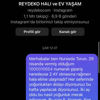Reydeko Halı 2 Aydır Ürünümü Kargoya Vermiyorlar