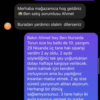 Reydeko Halı 2 Aydır Ürünümü Kargoya Vermiyorlar