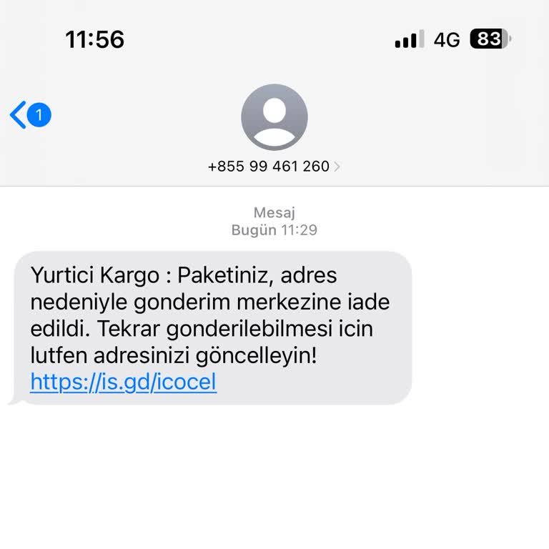 Kargo Adres Güncelleme Mesajları Hakkında Şikayet