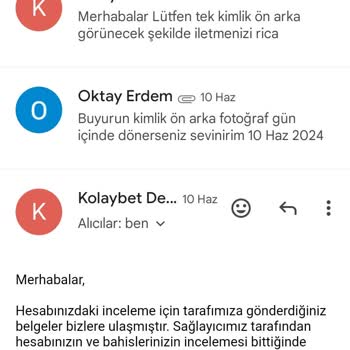 Kolaybet'te Para Çekme Sorunu Ve Belge Talebi