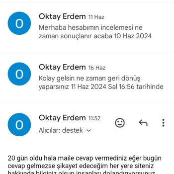 Kolaybet'te Para Çekme Sorunu Ve Belge Talebi