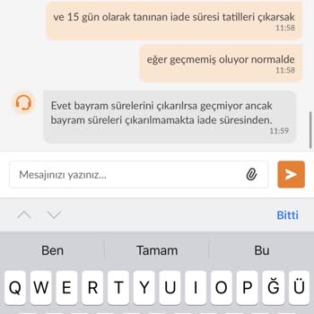 Trendyol İade Süresi /müşteri Mağduriyeti