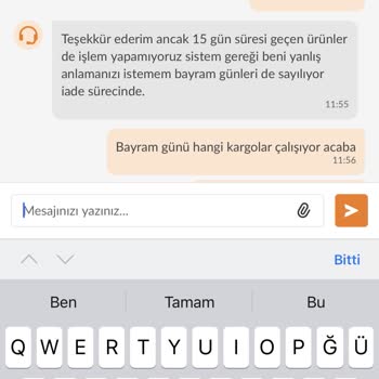 Trendyol İade Süresi /müşteri Mağduriyeti