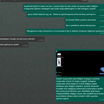 Egz Butik İade Talebi İçin Sıkıntı Çıkarıp Kendisi İle Çelişiyor.