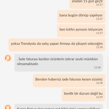 Trendyol Benden İzinsiz Kargomu İptal Etti