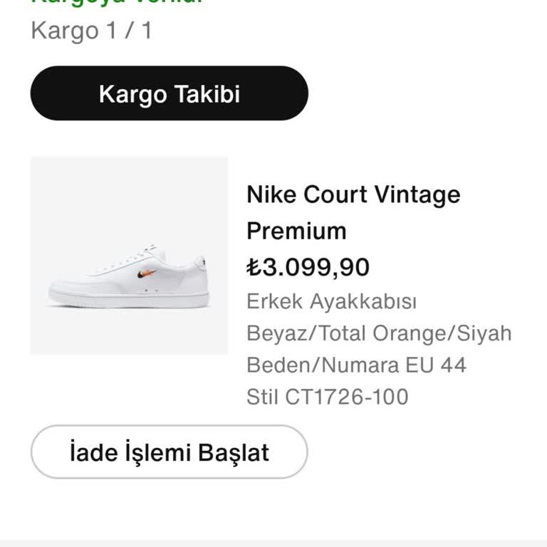 Nike Court Vintage Premium Lieferprobleme und fehlende Rückerstattung