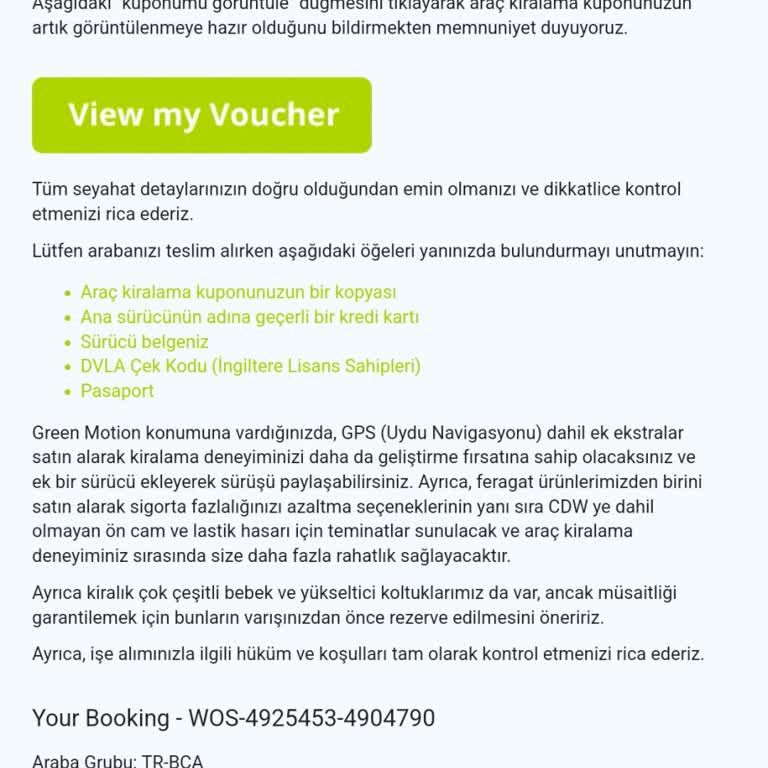 Green Motion Araç Kiralama