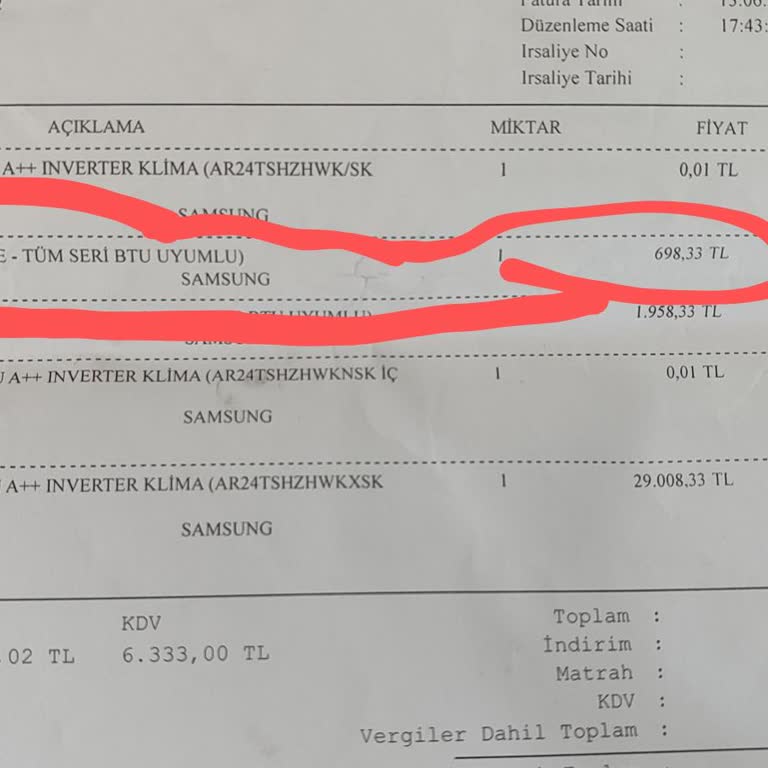 Samsung Servis Ürüne Ait Parçayı Götürmüşler