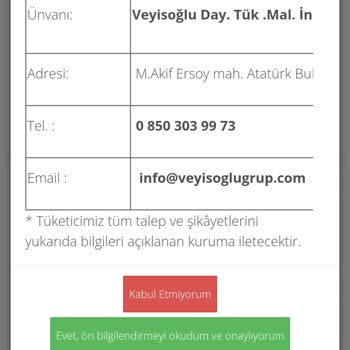 Veyisoğlu Grup Veyisoğlu Ürünümü Göndermedi