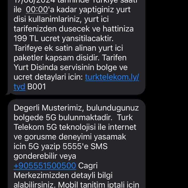 Türk Telekom Yurtiçinde Yurt Dışı Ücreti Yansıttı