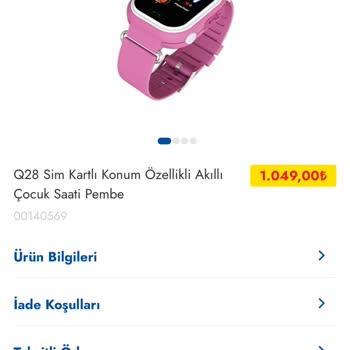 Şok Market İnternetten Alınan Çocuk Akıllı Saati