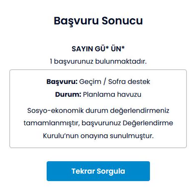 İBB Sedep Sosyal Yardım Sonucu