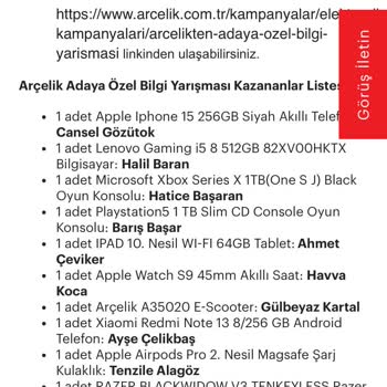 Arçelik Yalan Beyanlarda Bulunuyor