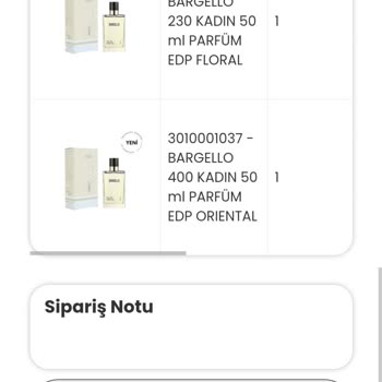 Bargello Parfüm Yanlış Ürün Göndermiş
