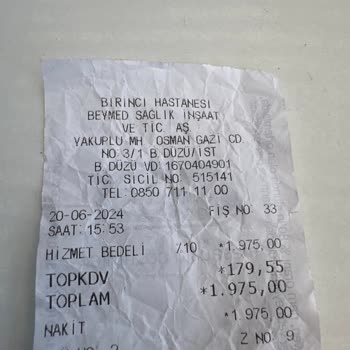 Birinci International Hastanesi Birinci Hastanesi Şikayetçiyim