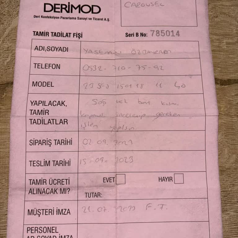 Derimod Ürün Teslim Şikayeti