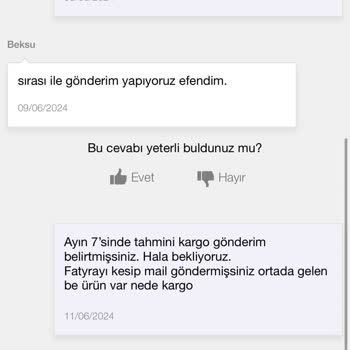 Beksu Boya Kimya Kargoya Verilmiyor Siparişimiz