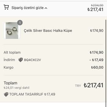 Takıtak Aksesuar Pişmanlıktır. Aldığım Küpe Hatalı Gönderildi