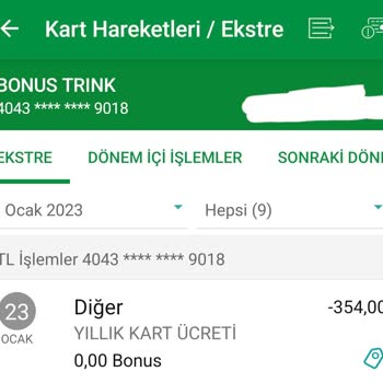 Garanti Bankası Kart Aidat Ücreti