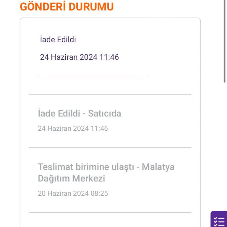 hepsiJET Kargomun İade Edilme Sebebi Hakkında Bilgi Alamıyorum