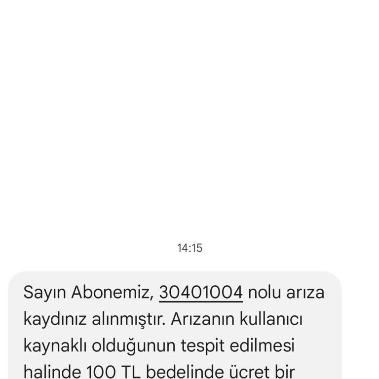 Kablo Net Haksız 100 TL Talebi