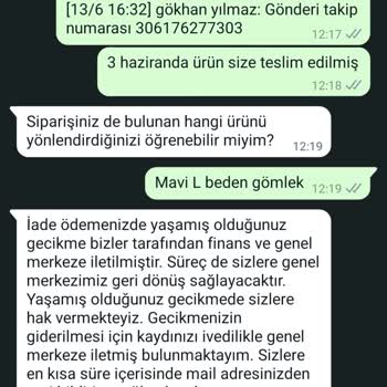Avva Giyim İade Edilen Ürün İçin Geciken Para İadesi Ve Müşteri Hizmetleri Sorunu