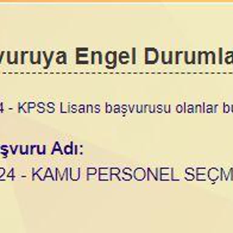 ÖSYM KPSS Lisans Başvurusu İptali Onun Yerine Ön Lisans Başvurusu