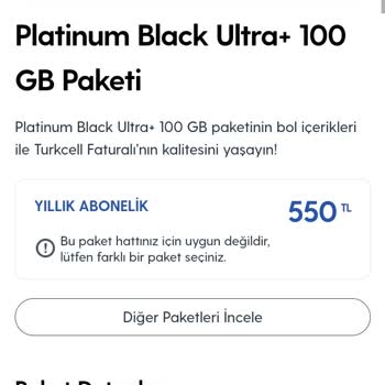 Turkcell Platinum Black Ultra 100gb