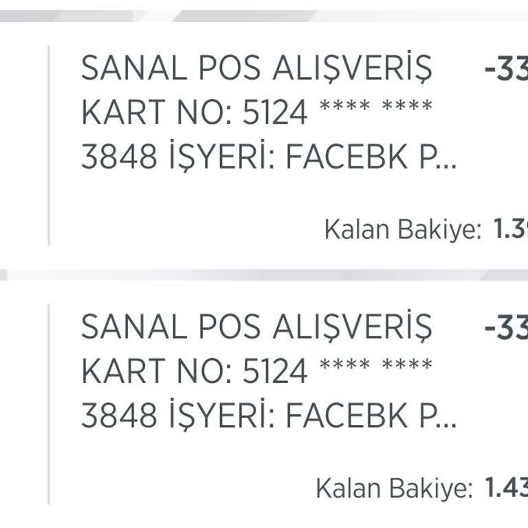 Facebook İznim Olmadan Kredi Kartımdan Para Çekti Acil Yardım Talebi
