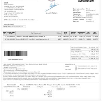 Kinetix Fabrika Hatası Kusurlu Ürün