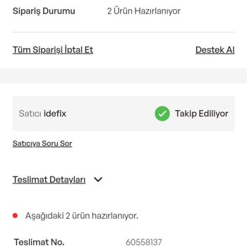 İdefix Verilen Sipariş Göndermemesi