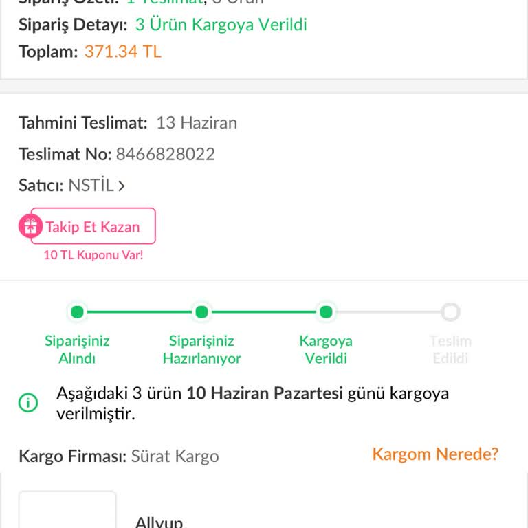 Sürat Kargo Ürünümü Teslim Etmedi